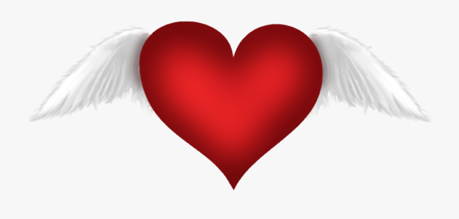Heart With Wings Clipart - Red Heart With Wings, Transparent Clipart