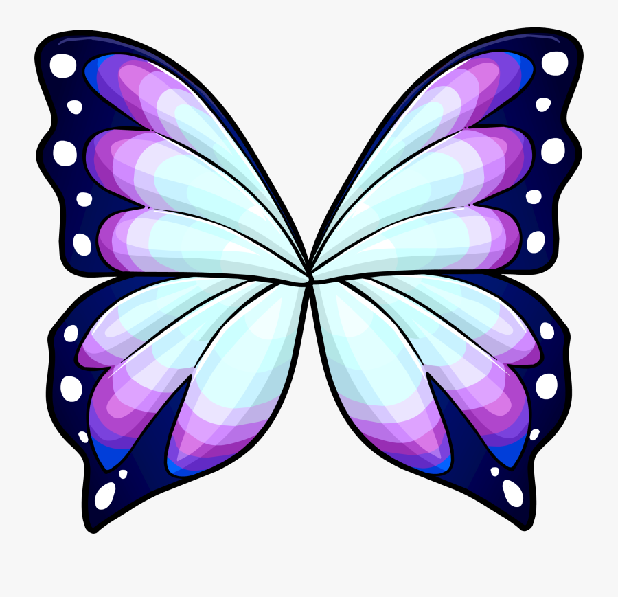 Transparent Wings Clipart - Alas De Mariposa Dibujo, Transparent Clipart