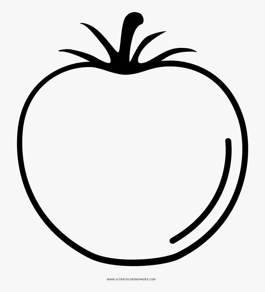 Coloring Clipart Tomato - Desenho De Uma Tomate, Transparent Clipart