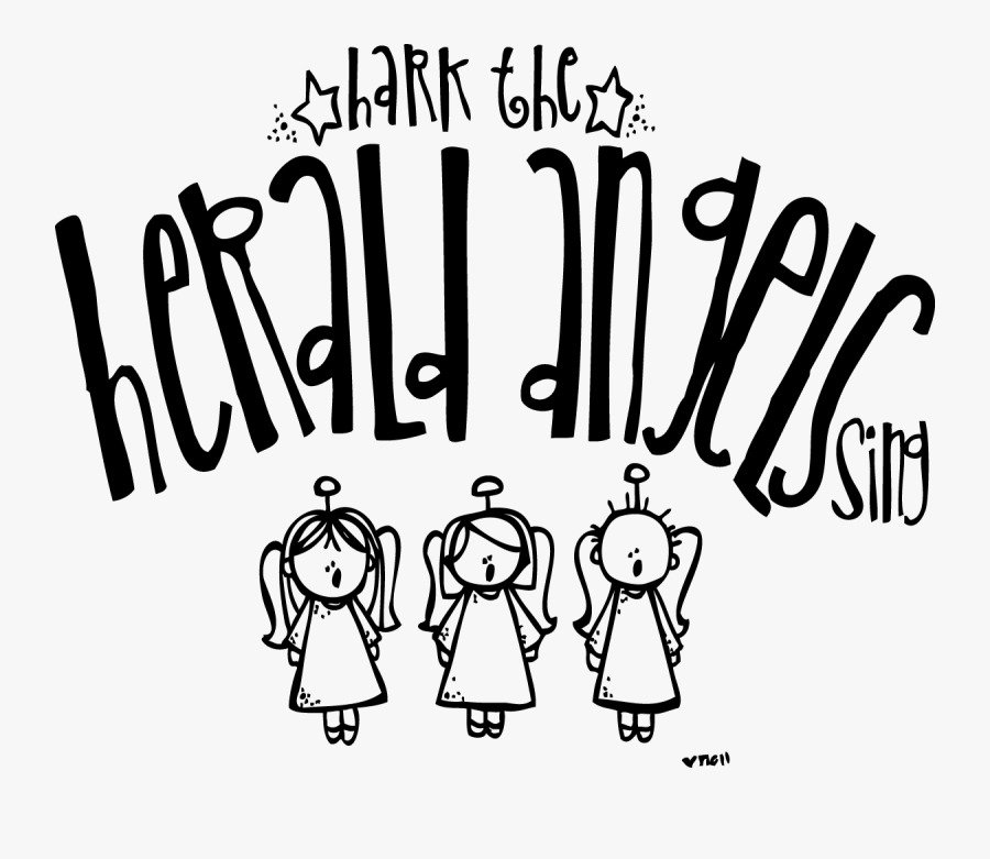 Melonheadz Illustrating Hark The - Christmas Angels Singing Clipart, Transparent Clipart