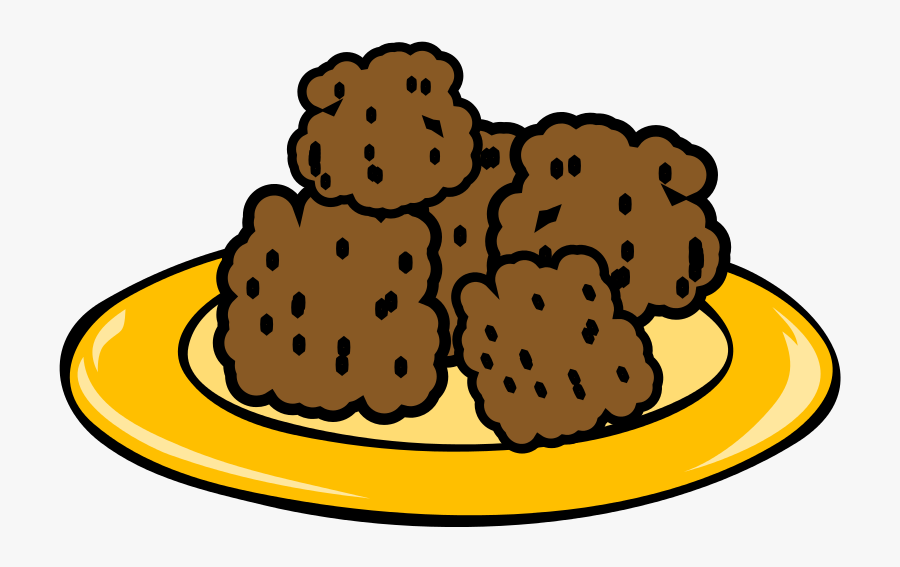 Plate Of Sugar Cookies Clipart - Meatballs Clipart, Transparent Clipart