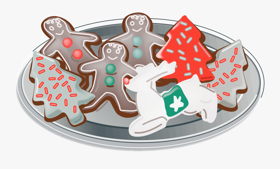 Cookie Clipart Plate Cookie - Christmas Biscuits Clip Art, Transparent Clipart