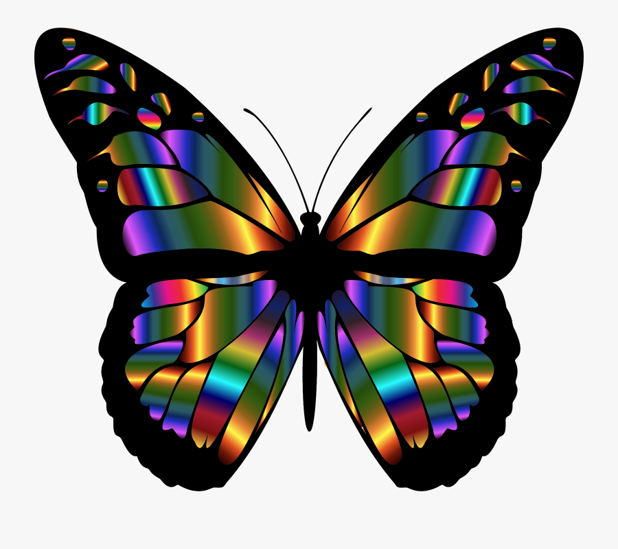 Butterfly Wings Cliparts - Iridescent Butterfly Png, Transparent Clipart