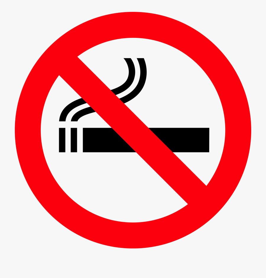 No Smoking Sign Png Clipart - No Cycling Road Sign, Transparent Clipart