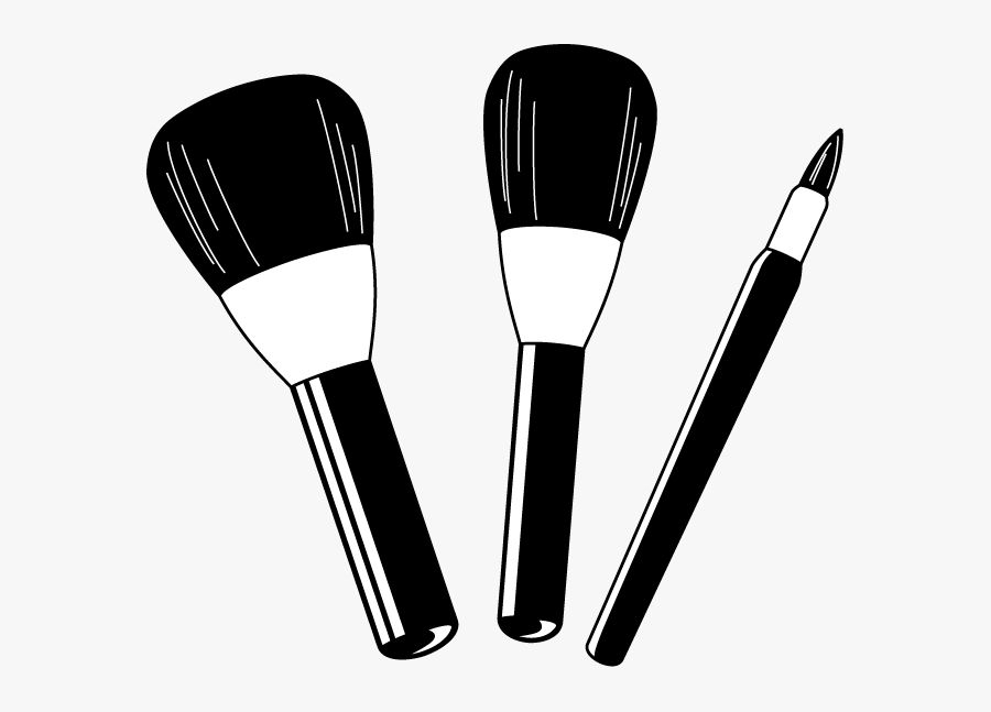 Clip Art Makeup Bag Clipart - Transparent Background Makeup Brushes Clipart, Transparent Clipart