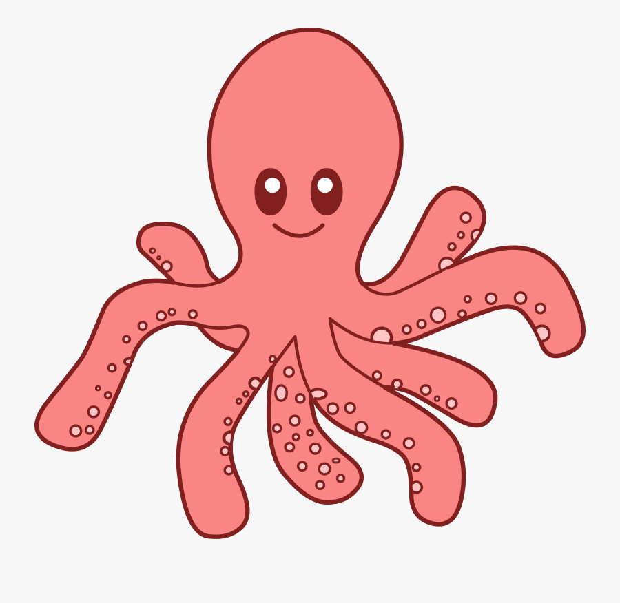 Pink Octopus Png - Animal Count And Clip Cards, Transparent Clipart