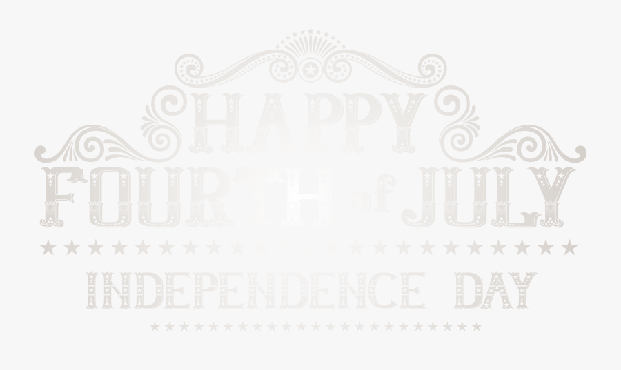 Happy 4th July Vintage Png Clip Art Image - Happy 4th Of July Black And White, Transparent Clipart