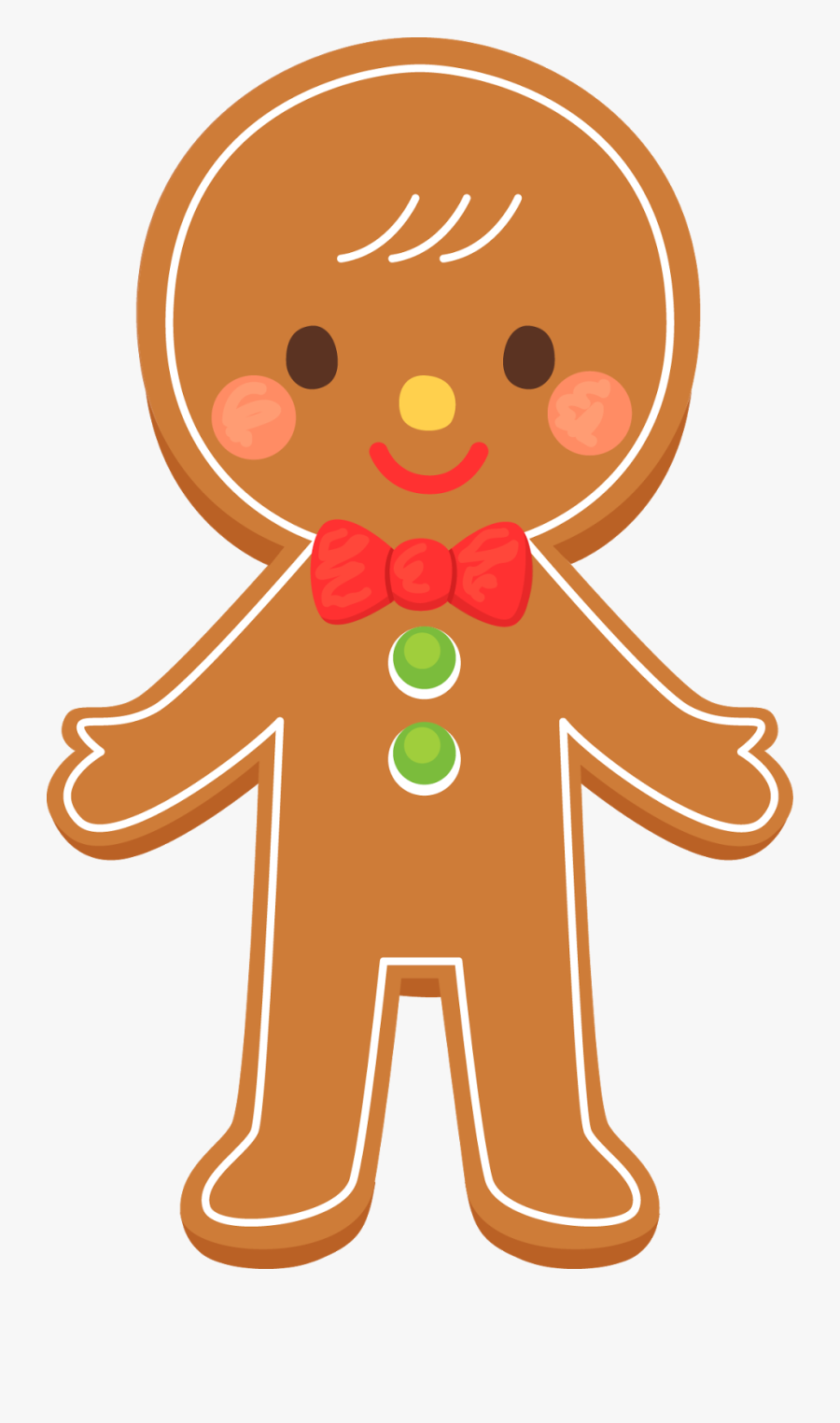 Clip Art Gingerbread Cookies Clipart - Cute Gingerbread Man Clipart, Transparent Clipart