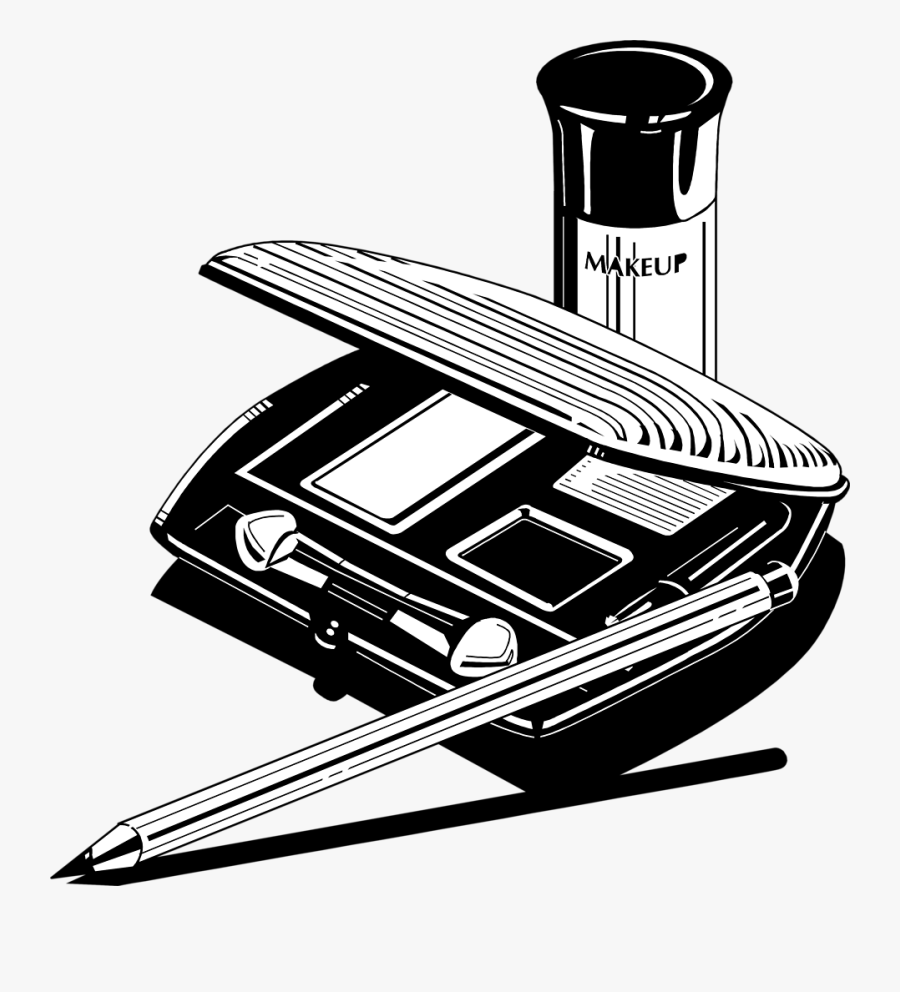 Makeup Kit Clipart - Makeup Kit Black And White, Transparent Clipart