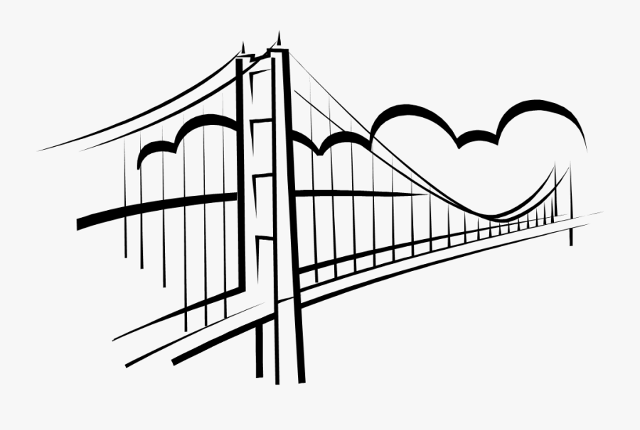 Bridge Clip Art Free - Bridge Clipart Black And White, Transparent Clipart
