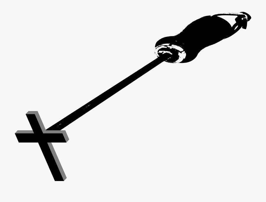 Branding Iron Cross, Transparent Clipart