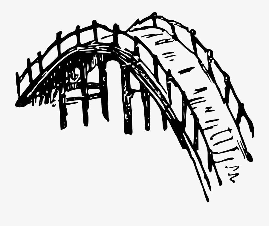 Clipart Wooden Bridge - Bamboo Bridge Simple Drawing, Transparent Clipart