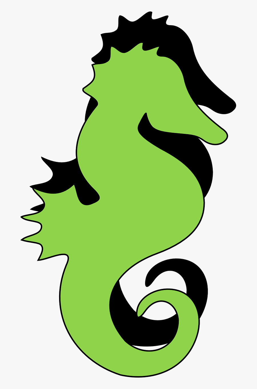 Seahorse Shadow Silhouette - Siluetas De Caballito De Mar, Transparent Clipart