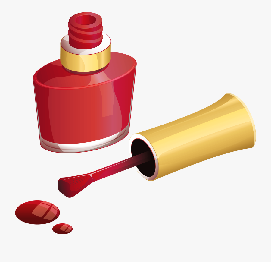 Transparent Png Makeup - Red Nail Polish Png, Transparent Clipart