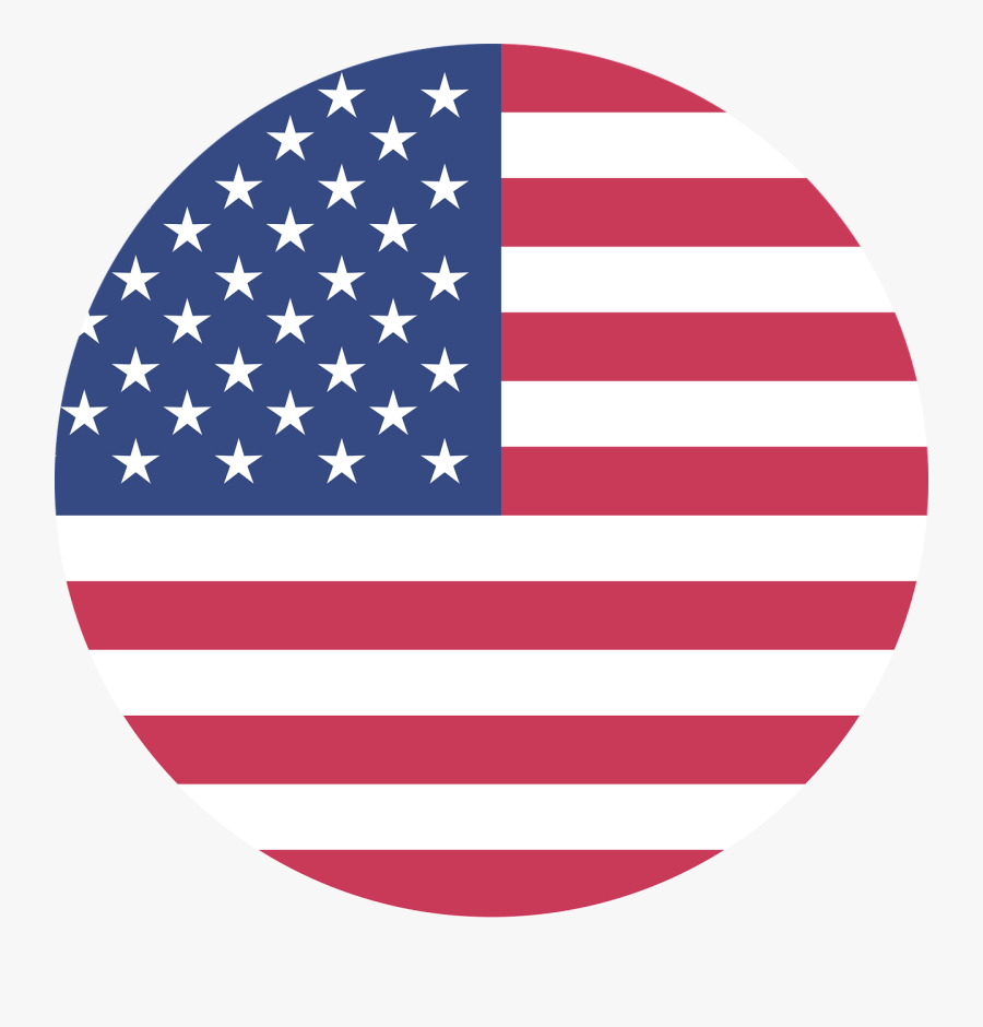 Blue Ridge S Dinner - Us Flag Round Button, Transparent Clipart