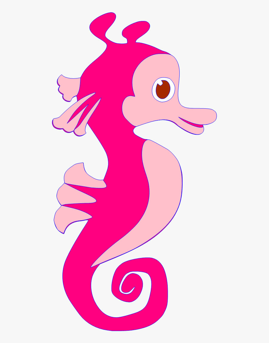 Submerged Sea Horse Png - Pink Seahorse Clip Art, Transparent Clipart