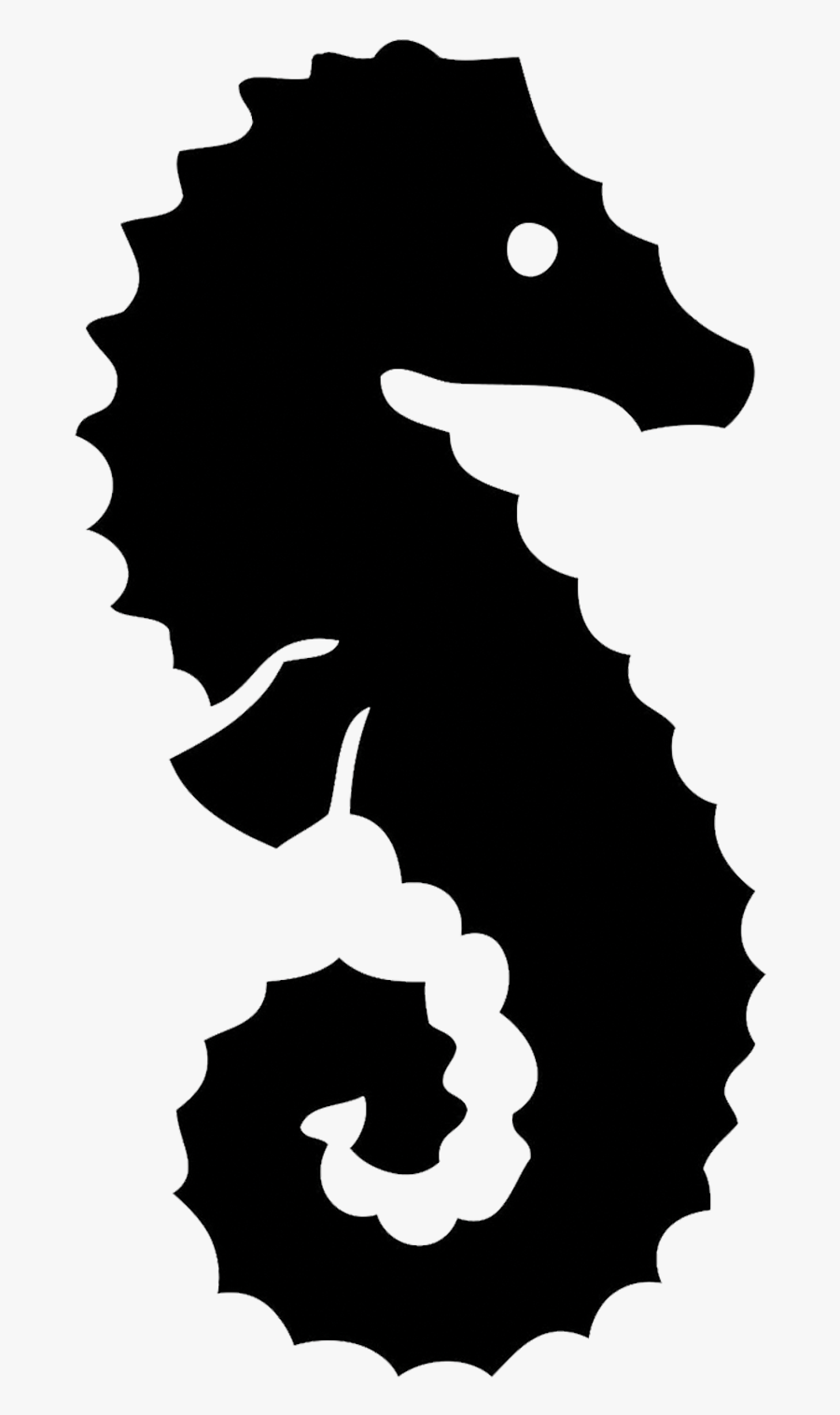 Seahorse Picture - Silhouette - Kissing Seahorse, Transparent Clipart