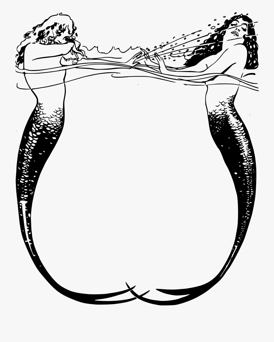 Drawing Seahorse Mermaid, Picture - Public Domain Clip Art, Transparent Clipart