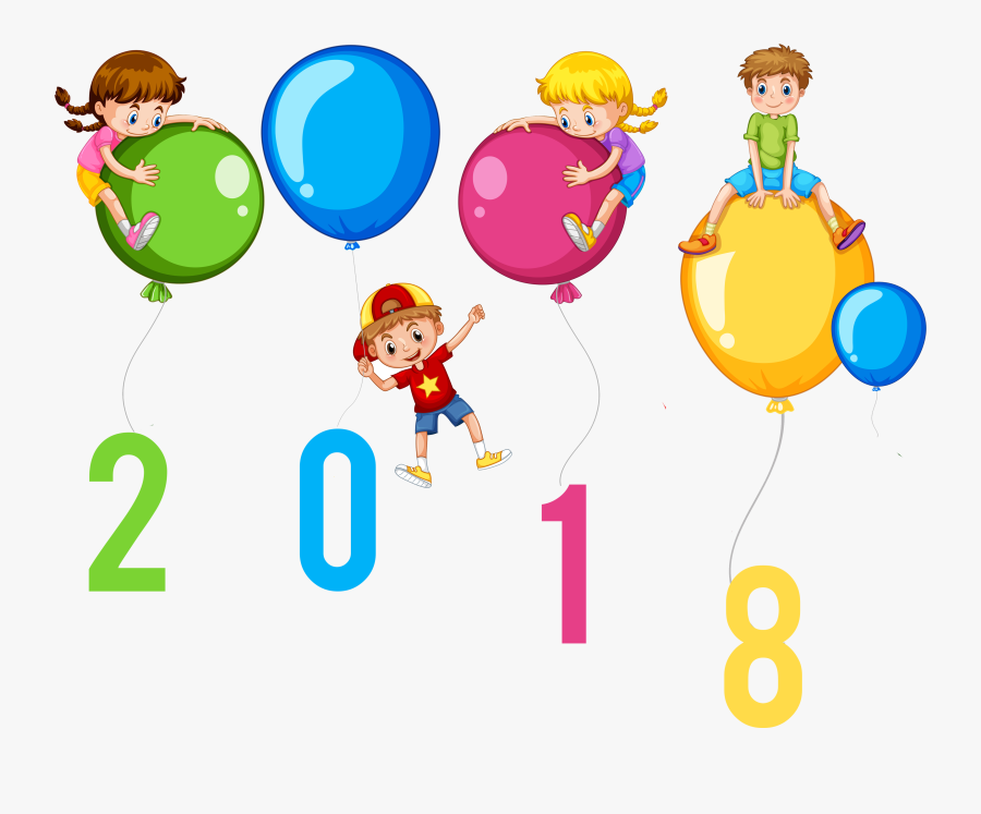 Beautiful Mothers Day Printable Clip Art For Kids - Crianca Segurando Baloes Coloridos, Transparent Clipart