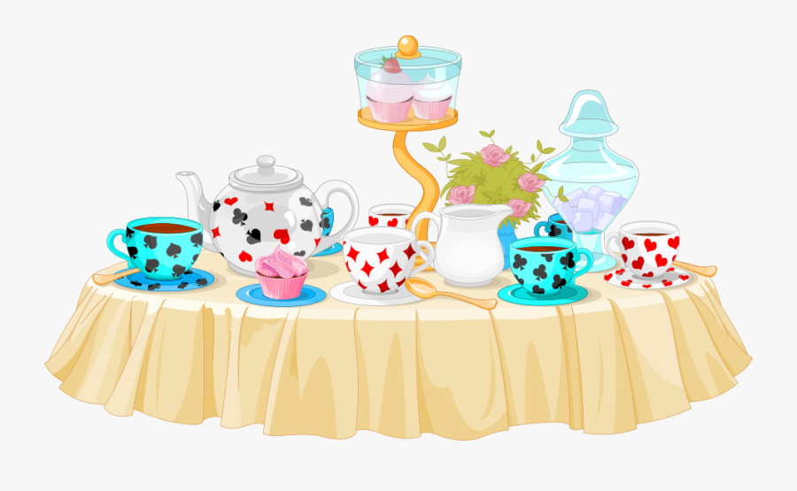 Transparent Birthday Party Clip Art - Alice In Wonderland Tea Png, Transparent Clipart