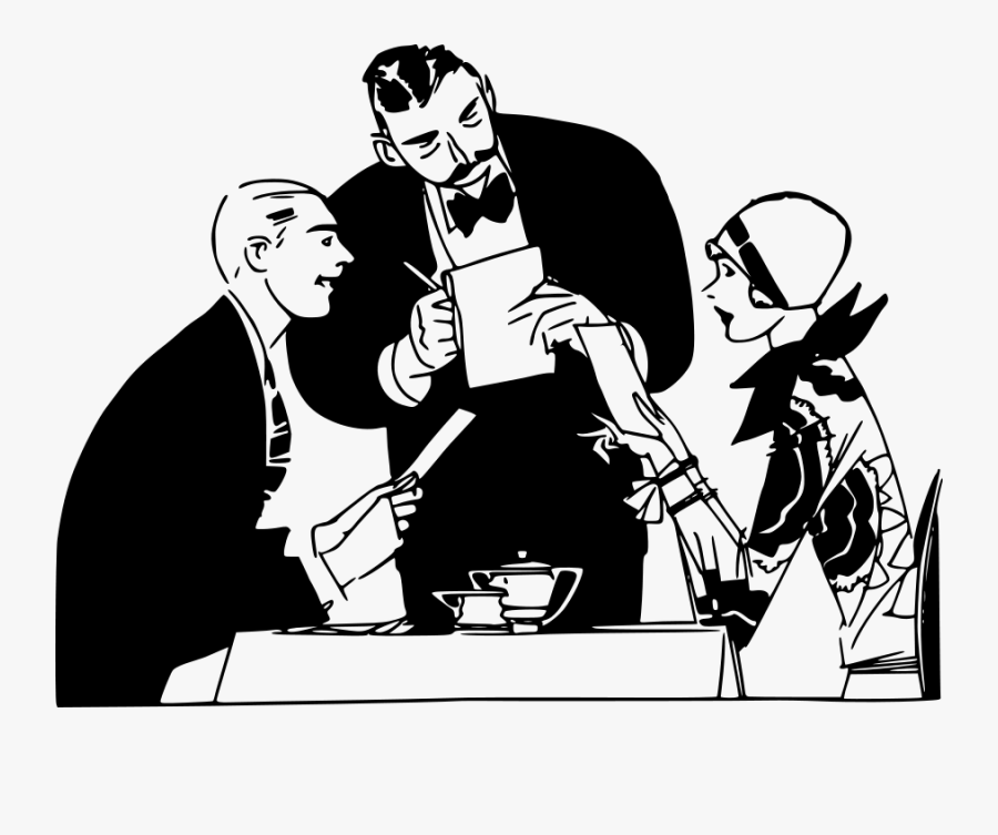 Restaurant - Order Clipart Black And White, Transparent Clipart
