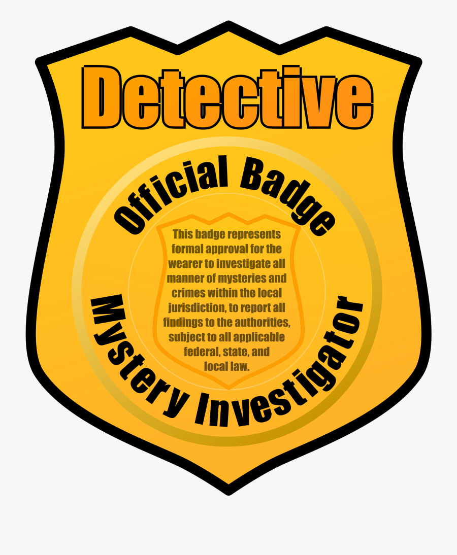 Clipart - Detective Badge Clipart, Transparent Clipart