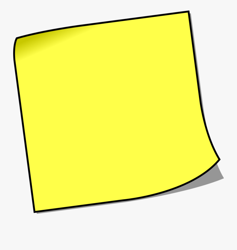 Sticky Note Clipart - Yellow Sticky Note Clipart, Transparent Clipart