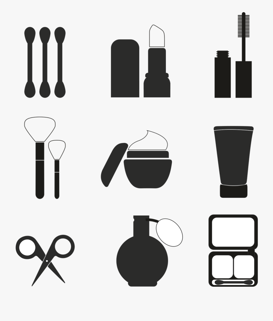 Free Image On Pixabay - Makeup Black And White Logo, Transparent Clipart