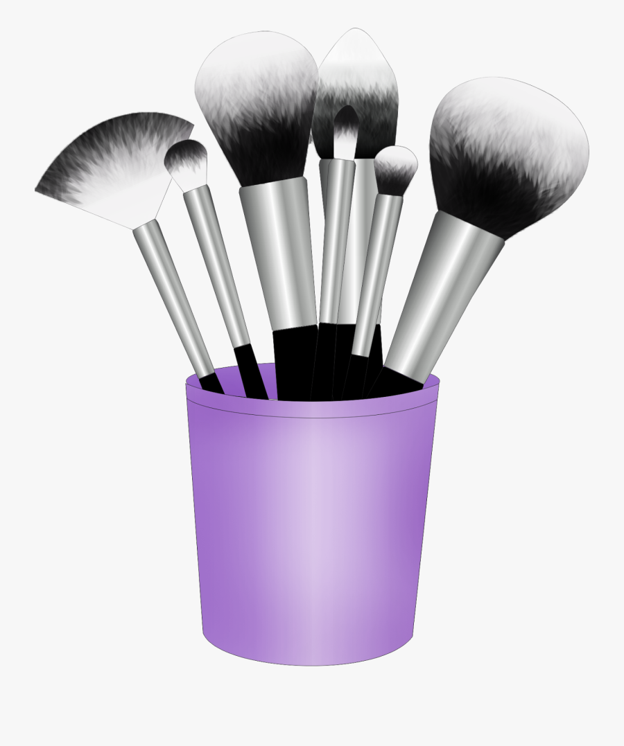 Brush Clipart Gold Makeup - Makeup Brushes Clipart Png, Transparent Clipart