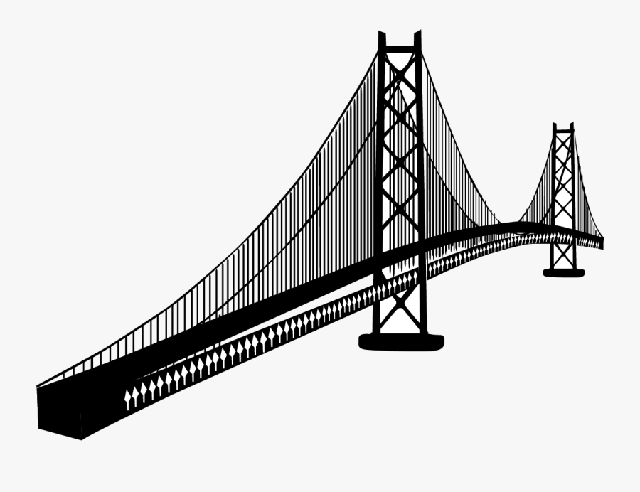 Clip Art Black And White Stock Golden Gate Bridge Clipart - Bay Bridge Png, Transparent Clipart