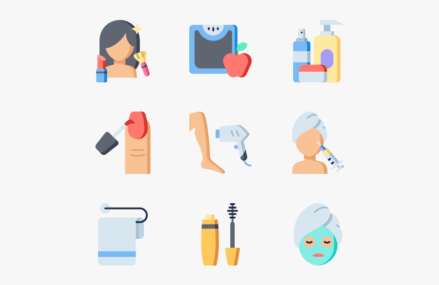 Hairdressing And Esthetics - Beauty Flat Icon Png, Transparent Clipart