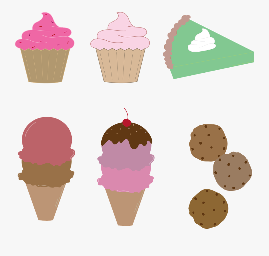 Ice Cream And Cookies Clipart - Ice Cream And Cookies Clip Art, Transparent Clipart