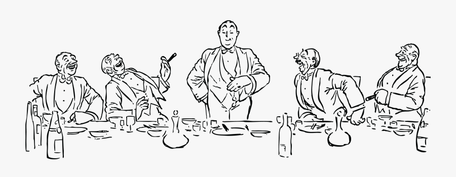 Art,people,human - Dinner Party Clipart, Transparent Clipart