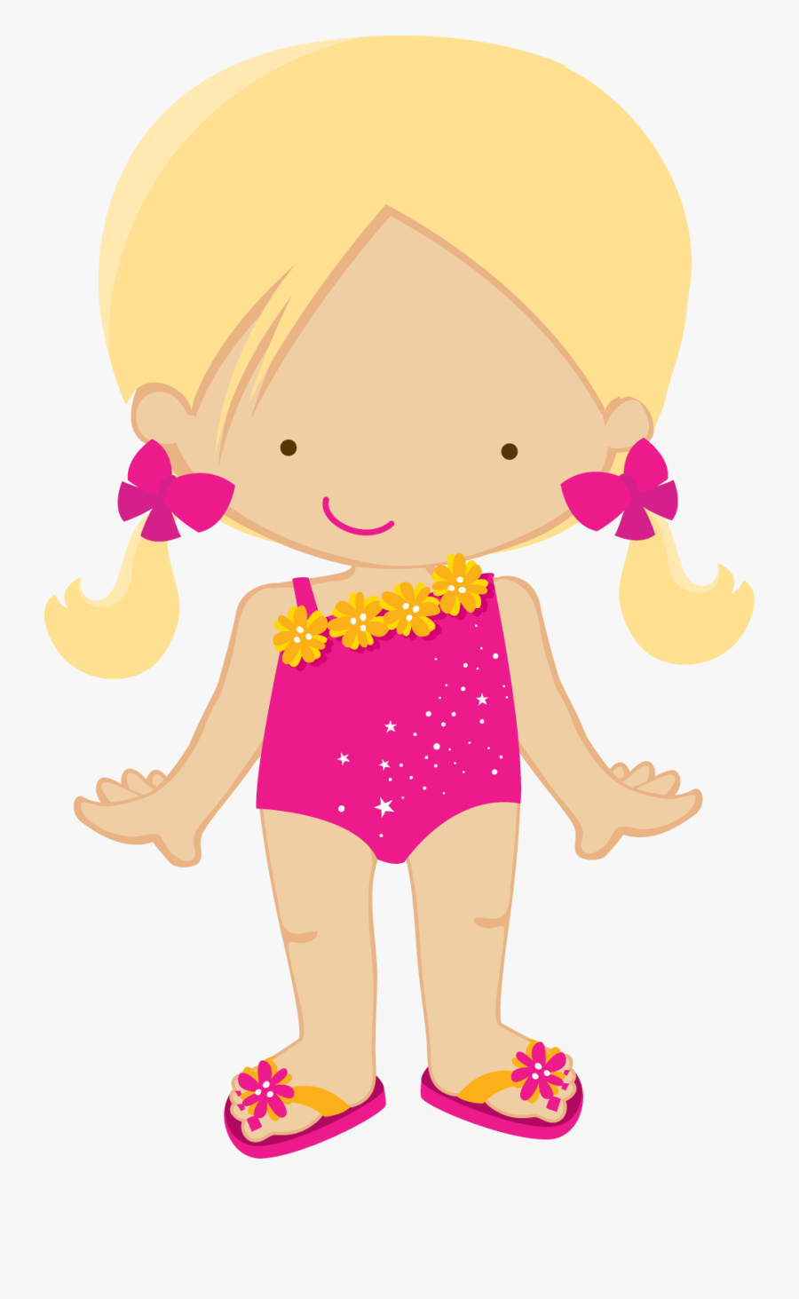 Kids Pool Party Clip Art - Girl Pool Party Clipart, Transparent Clipart