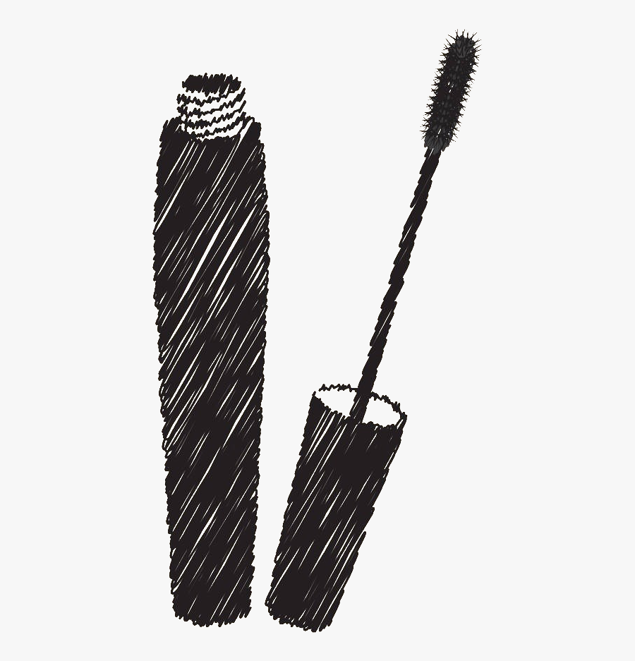 Clipart Royalty Free Cosmetics Illustration Hand Painted - Brush Makeup Drawing Png, Transparent Clipart