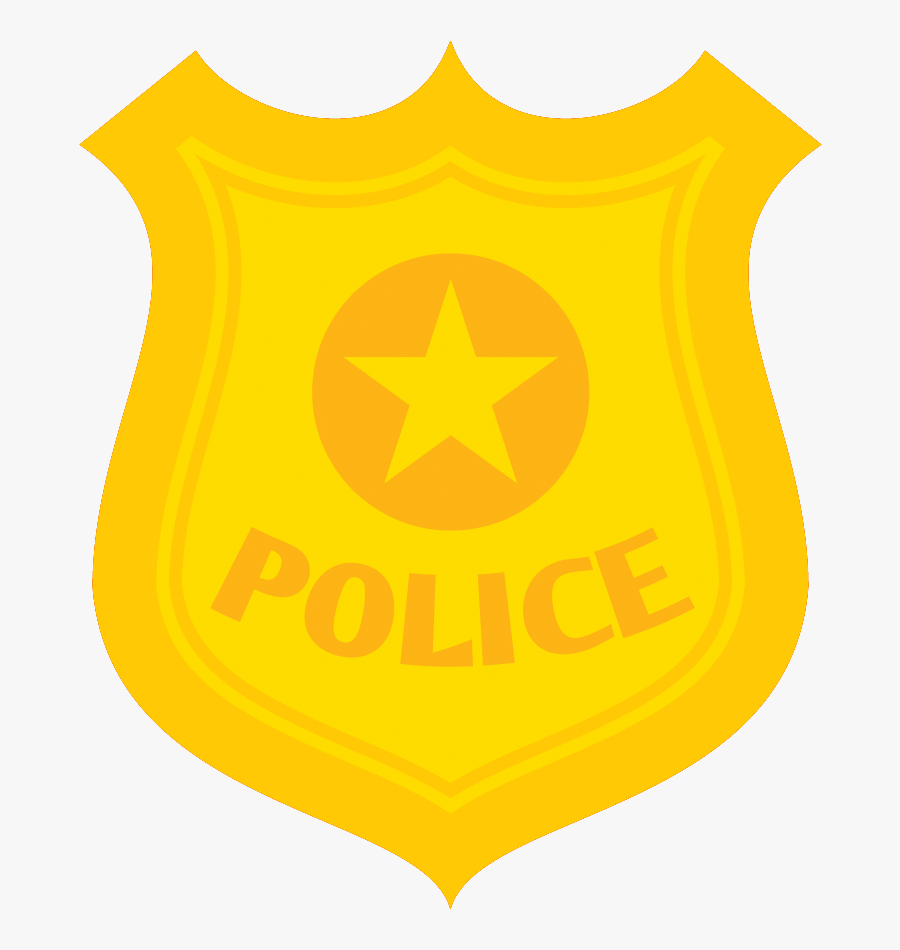 Cartoon Police Badge - Transparent Cartoon Police Badge, Transparent Clipart