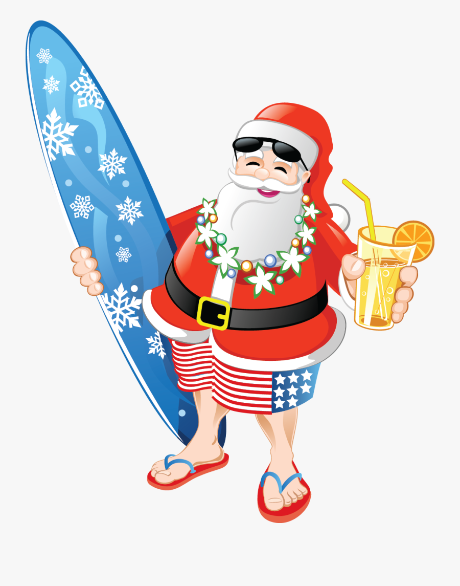 Clip Art Holiday Party Promotion Going - Christmas In July Santa, Transparent Clipart