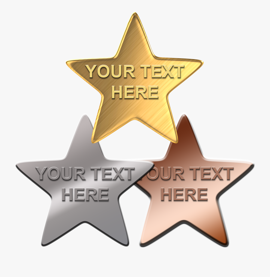 Hd Embossed Star Badges - Star Badges, Transparent Clipart