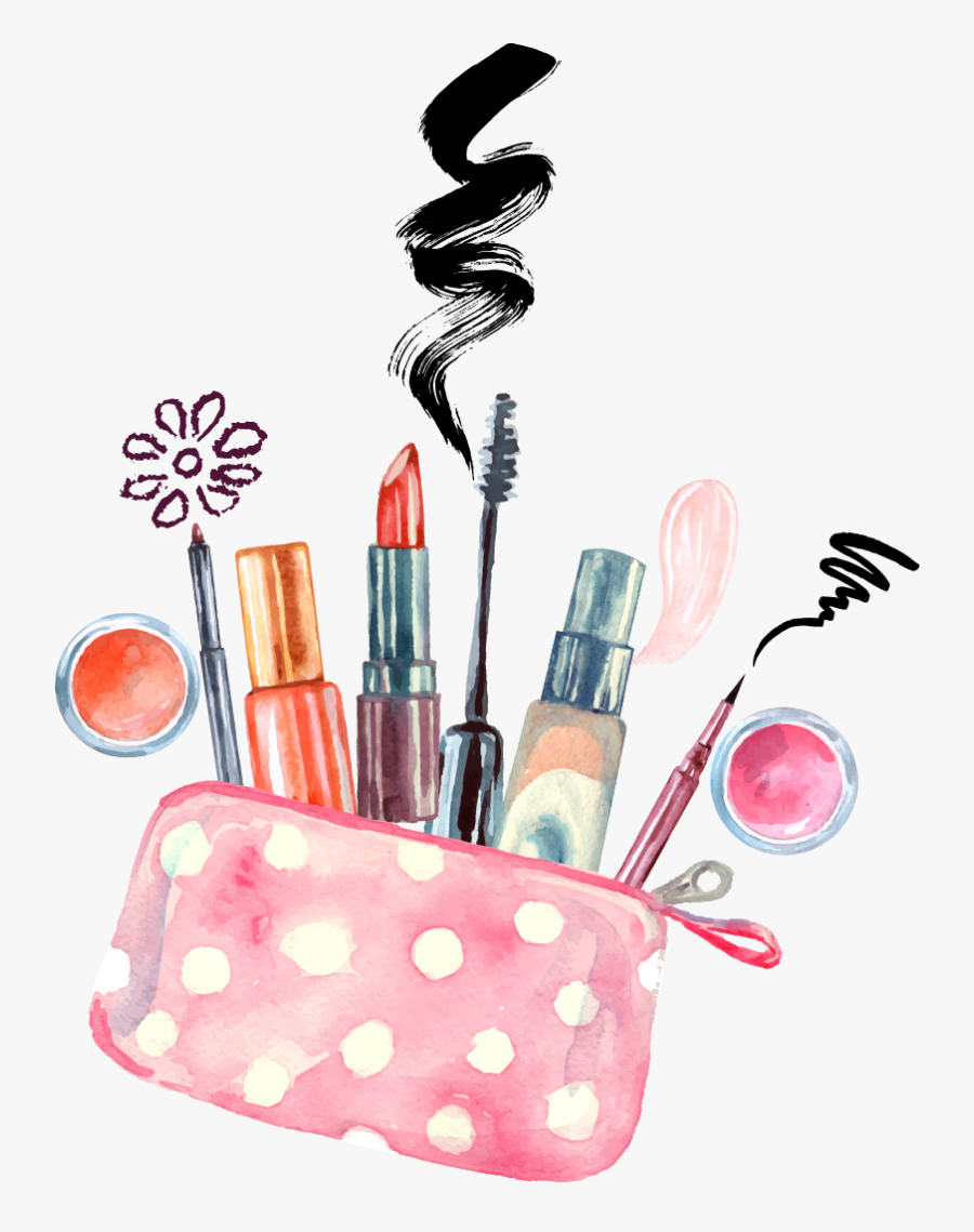 Artist Makeup Watercolor Vector Cosmetics Make-up Painting - Make Up Vector Png, Transparent Clipart