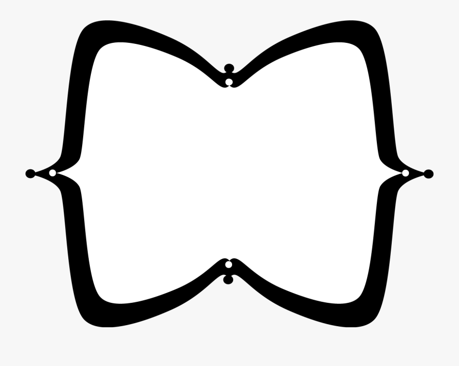 Frame Clipart Border - Black And White Curved Frame, Transparent Clipart