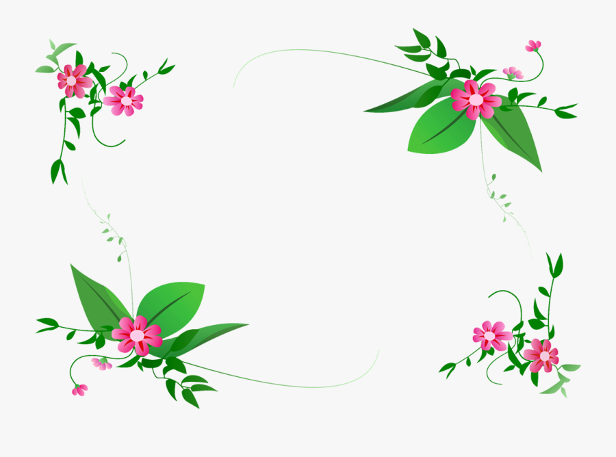 96 Pink Flowers Clip Art Border Free Images Clipart - Flower Vector Border Png, Transparent Clipart