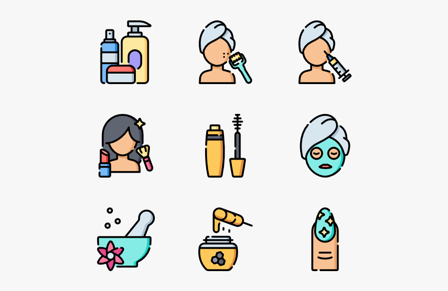 Hairdressing And Esthetics - Skincare Colour Icon Png, Transparent Clipart