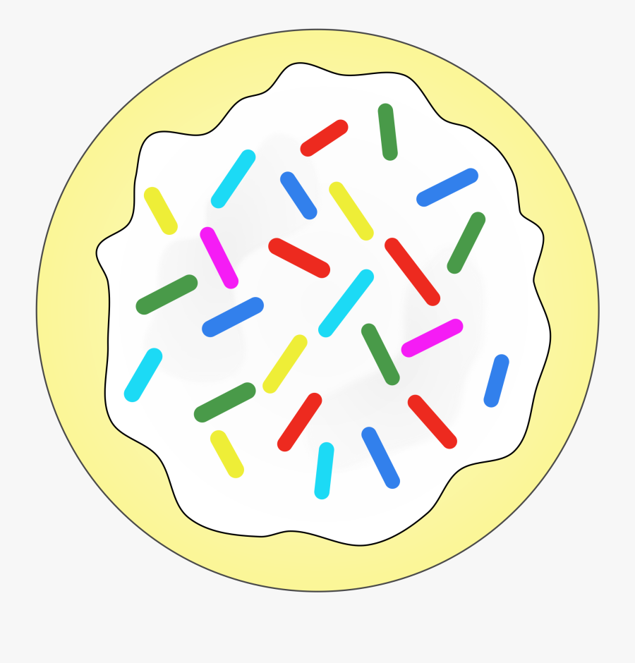 Clipart Rainbow Sprinkles Sugar Cookie - Sugar Cookie Cookie Clipart, Transparent Clipart