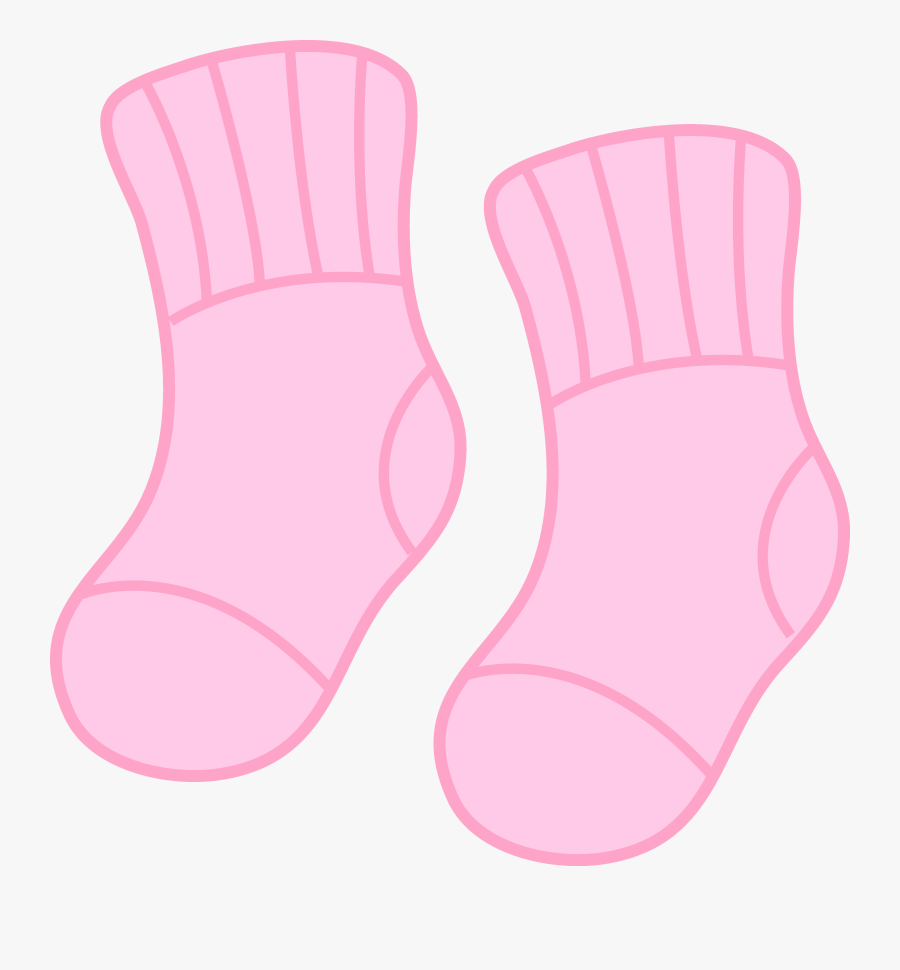 Free Clip Art Baby Feet Borders - Cartoon Pink Baby Socks, Transparent Clipart