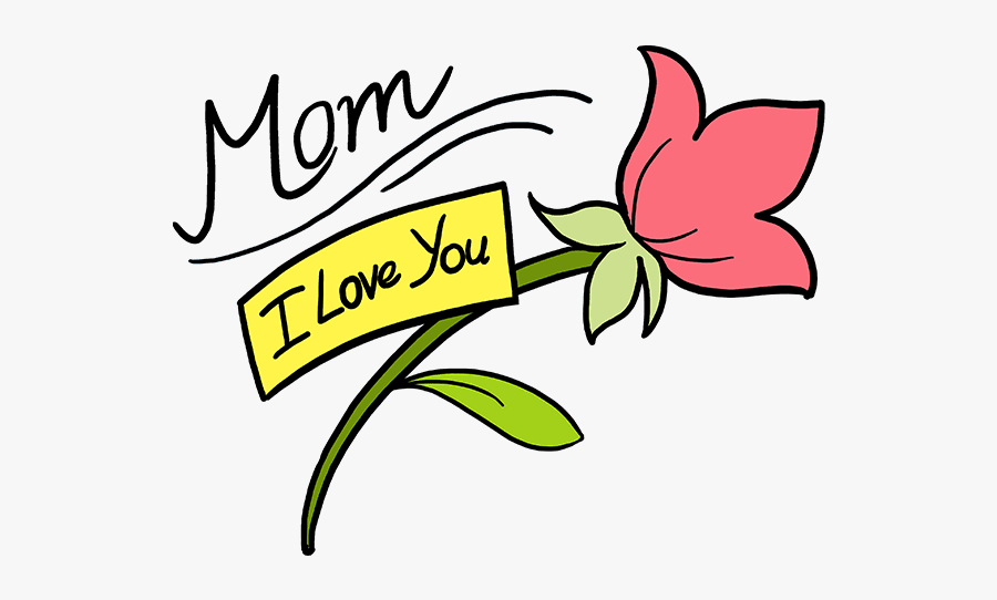 How To Draw Mother’s Day Flower - Easy Drawings For Mothers Day, Transparent Clipart