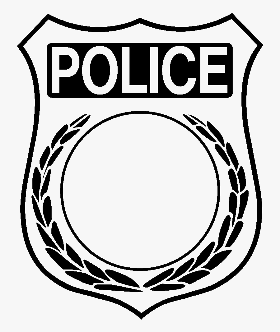 Police Badge Clipart Black And White, Transparent Clipart