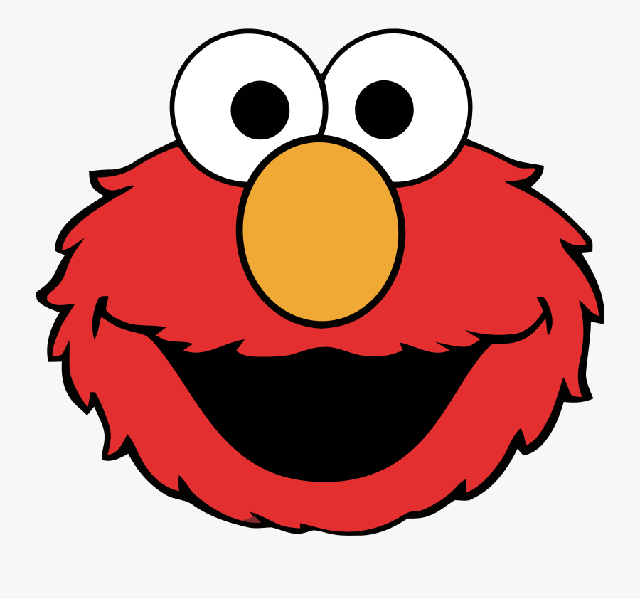 Elmo Ernie Cookie Monster Big Bird Clip Art - Sesame Street Elmo Head, Transparent Clipart