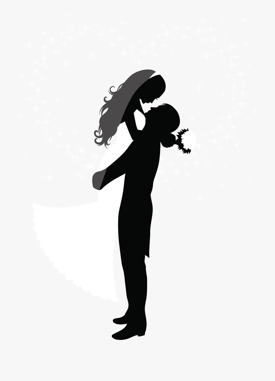 Wedding Party Silhouette Clip Art Program At Getdrawings - Bride And Groom Design, Transparent Clipart