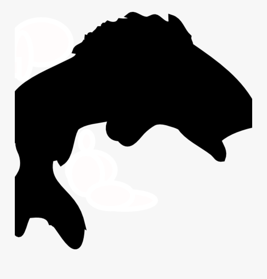 Fish Silhouette Clip Art 4th Of July Clipart Nylo - Black And White Outline Bass Fish, Transparent Clipart