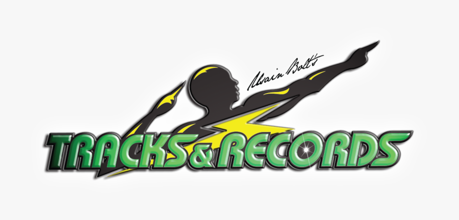 Ub"s Tracks & Records Jamaica On Twitter - Usain Bolt's Tracks & Records Logo, Transparent Clipart